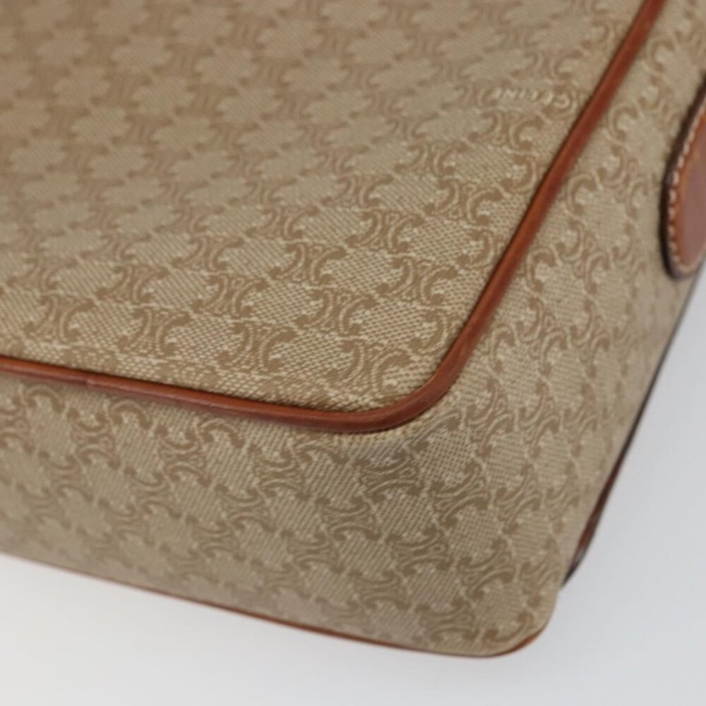 Authentic CELINE Macadam Canvas Shoulder Bag PVC Beige Gold - Picture 4 of 16